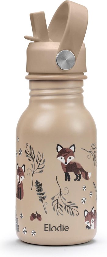 Elodie Water bottle - Waterflessen kinderen - Drinkfles met rietje - Drinkbeker - 350ml - Nordic Woodland van Elodie