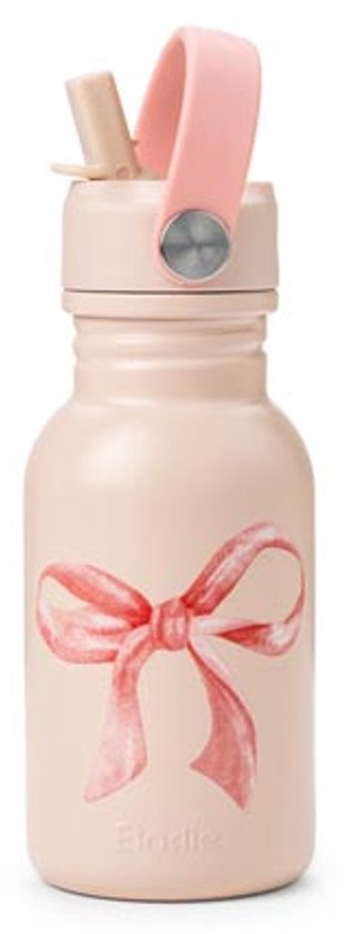 Elodie Water Bottle - Waterflessen kinderen - Drinkfles met rietje - Drinkbeker - 350ml - Rosy Bow van Elodie