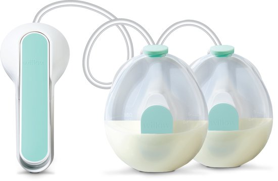 Elvie Wave Dubbele Handkolf - Eerste manuele borstkolf / Borstpomp die volledig in beha zit - Ergonomisch kolf apparaat is extra discreet en werkt zonder batterijen - Compatibel met elektrische borstkolf - Incl. 24mm zacht siliconen borstschild