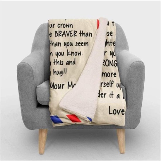 Elzusha - Gepersonaliseerde Koraal Fleece Deken met Inspirerende Boodschap