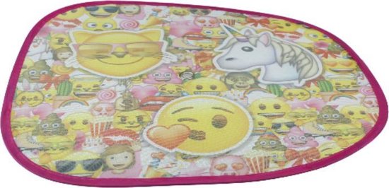 Emoji Auto Zonneschermen - Set van 2 - 44x38 cm van Lifetime Gifts