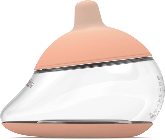 Emulait Anatomy Babyfles - Kleur: Fair - Maat: 4 - 240 ml - borstvormig - natuurlijk voeden - anti-koliek - bpa-vrij