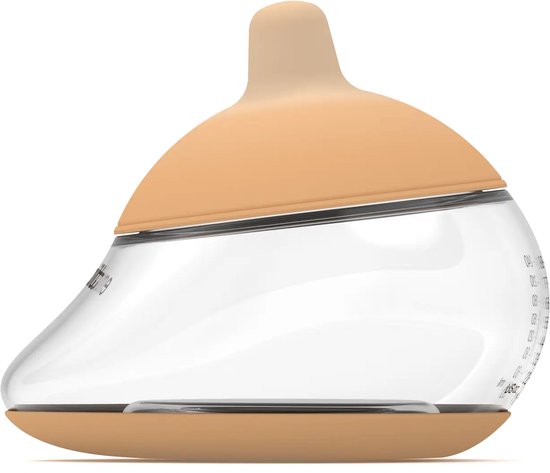 Emulait Anatomy Babyfles - Kleur: Light - Maat: 4 - 240 ml - borstvormig - natuurlijk voeden - anti-koliek - bpa-vrij van Merkloos
