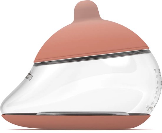 Emulait Anatomy Babyfles - Kleur: Medium - Maat: 2 - 240 ml - borstvormig - natuurlijk voeden - anti-koliek - bpa-vrij
