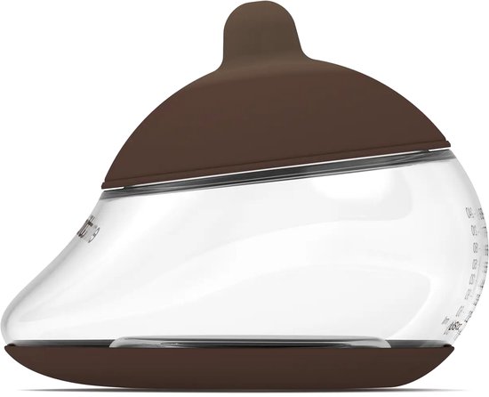 Emulait Anatomy Babyfles - Kleur: Rich - Maat: 2 - 240 ml - borstvormig - natuurlijk voeden - anti-koliek - bpa-vrij