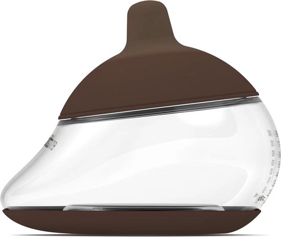 Emulait Anatomy Babyfles - Kleur: Rich - Maat: 4 - 240 ml - borstvormig - natuurlijk voeden - anti-koliek - bpa-vrij