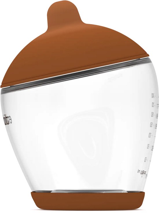 Emulait Classic Babyfles - Kleur: Deep - Maat: 2 - 240 ml - borstvormig - natuurlijk voeden - anti-koliek - bpa-vrij