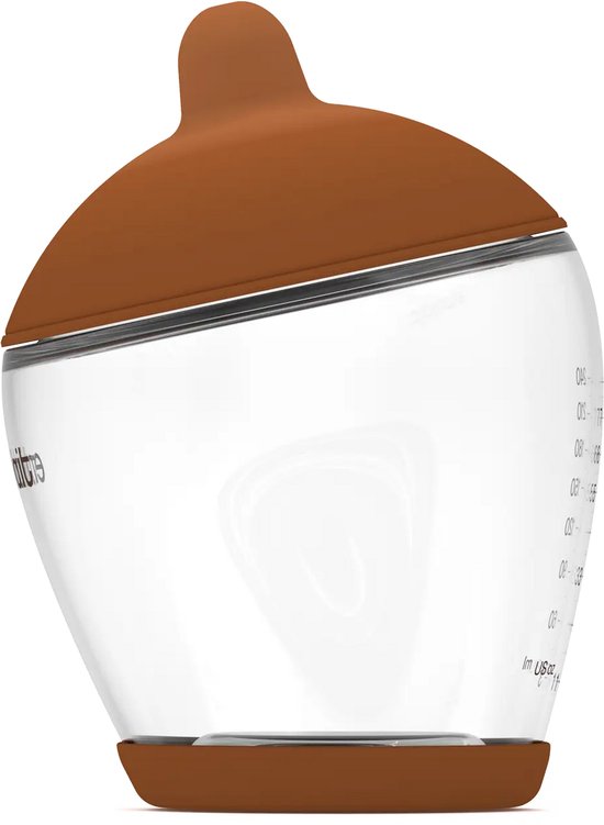 Emulait Classic Babyfles - Kleur: Deep - Maat: 3 - 240 ml - borstvormig - natuurlijk voeden - anti-koliek - bpa-vrij