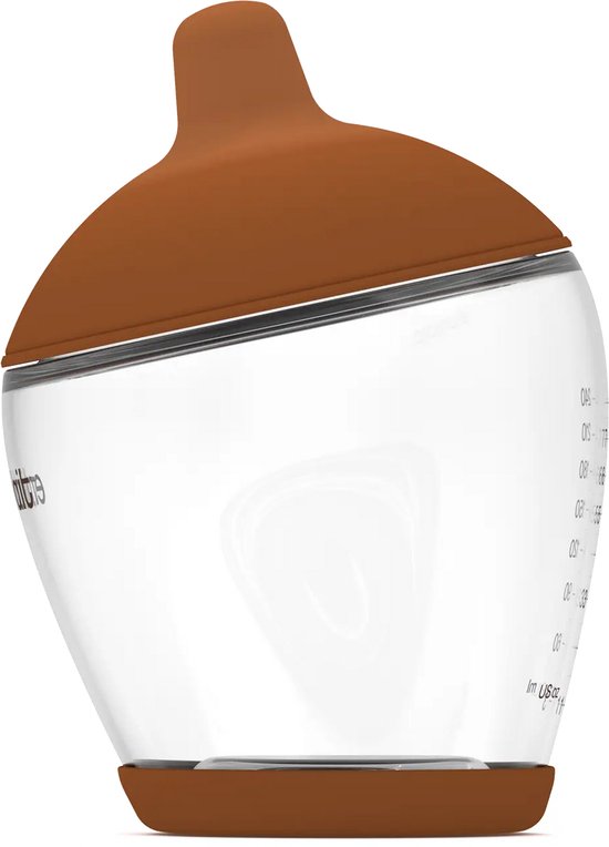 Emulait Classic Babyfles - Kleur: Deep - Maat: 4 - 240 ml - borstvormig - natuurlijk voeden - anti-koliek - bpa-vrij