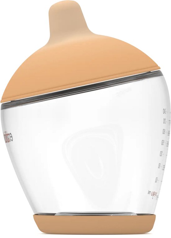 Emulait Classic Babyfles - Kleur: Light - Maat: 4 - 240 ml - borstvormig - natuurlijk voeden - anti-koliek - bpa-vrij