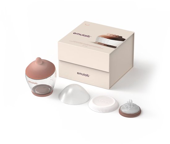 Emulait Classic Babyfles - Kleur: Medium - Maat: 4 - 240 ml - borstvormig - natuurlijk voeden - anti-koliek - bpa-vrij