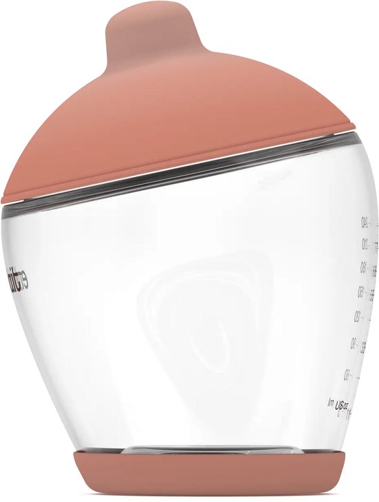 Emulait Classic Babyfles - Kleur: Medium - Maat: 5 - 240 ml - borstvormig - natuurlijk voeden - anti-koliek - bpa-vrij van Emulait