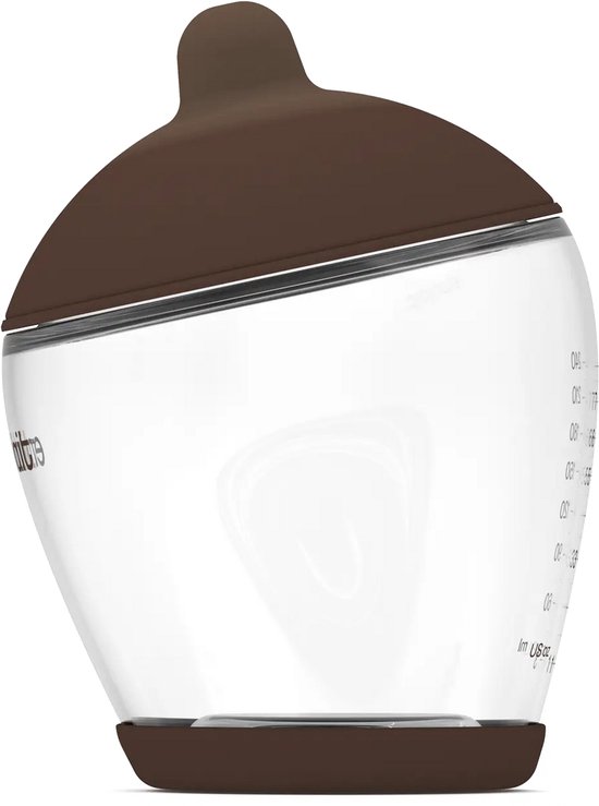 Emulait Classic Babyfles - Kleur: Rich - Maat: 2 - 240 ml - borstvormig - natuurlijk voeden - anti-koliek - bpa-vrij