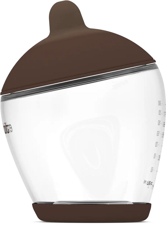 Emulait Classic Babyfles - Kleur: Rich - Maat: 3 - 240 ml - borstvormig - natuurlijk voeden - anti-koliek - bpa-vrij