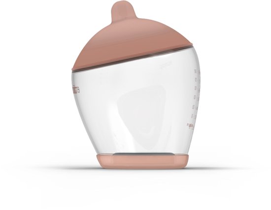 Emulait Classic Babyfles - responsief voeden - anti-koliek - borstvormig - 240 ml - kleur: Medium - maat: 1