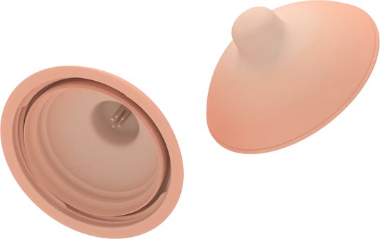 Emulait Flesspeen (2 stuks) - Kleur: Fair - Maat: 5 - borstvormig - vervangende flesspeen - bpa-vrij