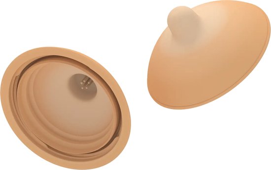 Emulait Flesspeen (2 stuks) - Kleur: Light - Maat: 2 - borstvormig - vervangende flesspeen - bpa-vrij