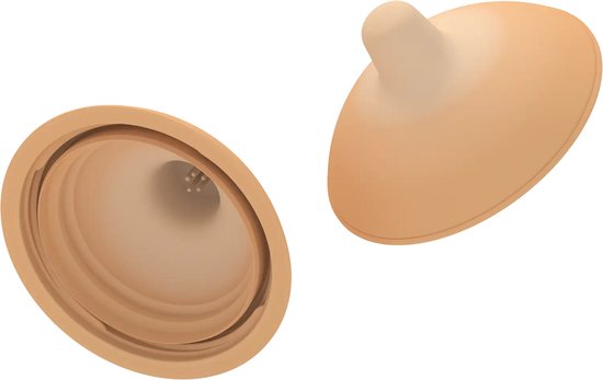 Emulait Flesspeen (2 stuks) - Kleur: Light - Maat: 4 - borstvormig - vervangende flesspeen - bpa-vrij