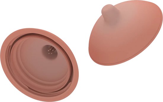 Emulait Flesspeen (2 stuks) - Kleur: Medium - Maat: 1 - borstvormig - vervangende flesspeen - bpa-vrij van Merkloos