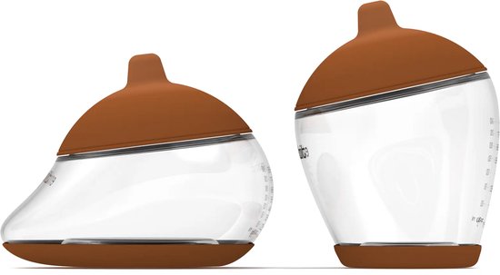 Emulait Starterkit - Classic Babyfles + Anatomy Babyfles - Kleur: Deep - Maat: 1 - 240 ml - Incl. flessenborstel - borstvormig van Merkloos