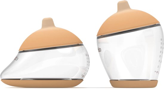 Emulait Starterkit - Classic Babyfles + Anatomy Babyfles - Kleur: Light - Maat: 1 - 240 ml - Incl. flessenborstel - borstvormig