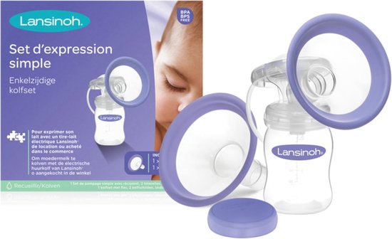 Enkele Pompset voor Elektrische Borstkolf - Geschikt voor Eenzijdig en Dubbelzijdig Afpompen van Enkel