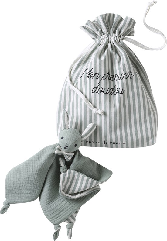 ENVIE DE FRAISE Personliseerbaar knuffeldoekje in biologisch katoenen mousseline ENVIE DE FRAISE van ENVIE DE FRAISE