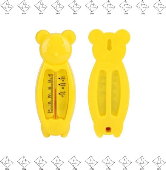 EPIN | Badthermometer | Voor baby's En Kinderen | Temperatuurmeter Voor In Bad | Geel Bad Beertje
