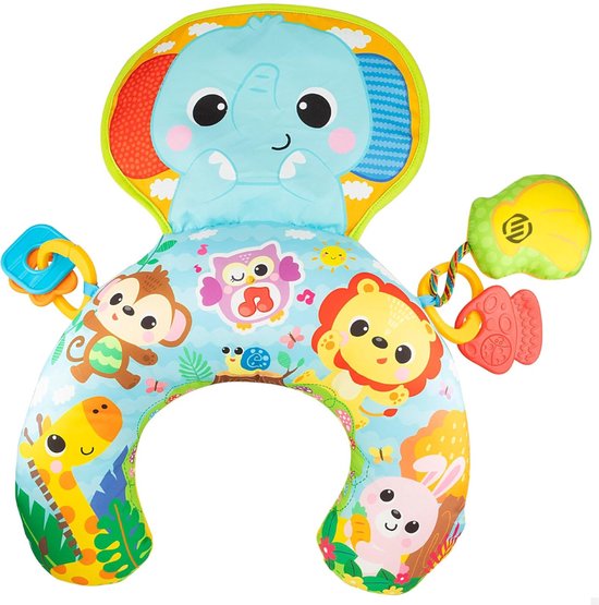 Equivera Activiteitenkussen - Speelkussen Baby - Tummy Time - Baby Speelgoed - Kraamcadeau - Babyshower Cadeau - Tummy Time Baby - Tummy Time Kussen - Buikkussen Baby