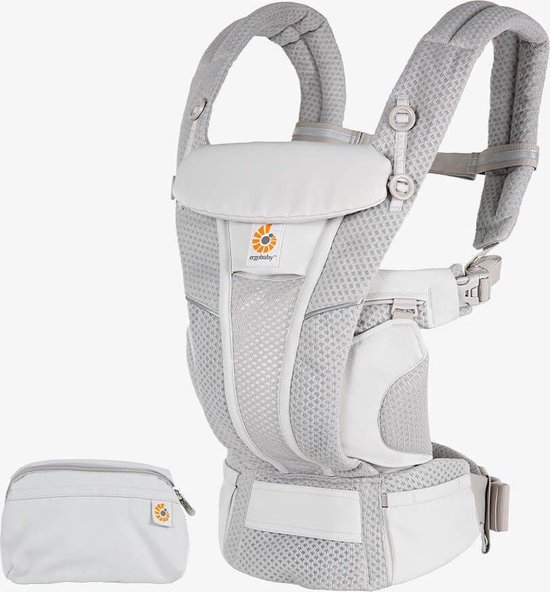 Ergobaby Omni Breeze Baby draagzak Pearl Grey - ergonomische draagzak vanaf geboorte van Ergobaby