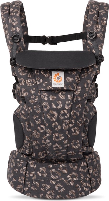 Ergobaby Omni Dream Draagzak - Black Leopard - ergonomische baby draagzak voor baby en drager van Ergobaby