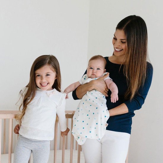 Ergobaby Slaapzak Classic Heart to Heart - 0-6 Mnd - Blauw gedessineerd van Ergobaby