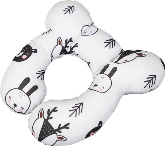 Ergonomisch Kinder Reiskussen met Zachte Ondersteuning voor Hoofd en Nek van Ergon