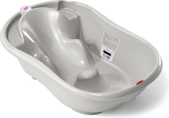 Ergonomisch ontworpen babybadje voor baby's van 0-12 maanden - grijs.