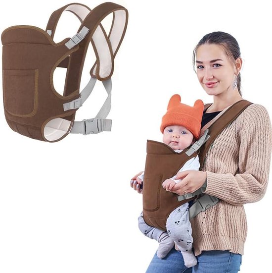 Ergonomische Baby Draagzak - 4-in-1 Draagposities - Geschikt voor 0-15 kg - Ademend & Verstelbaar van Papatya Kids