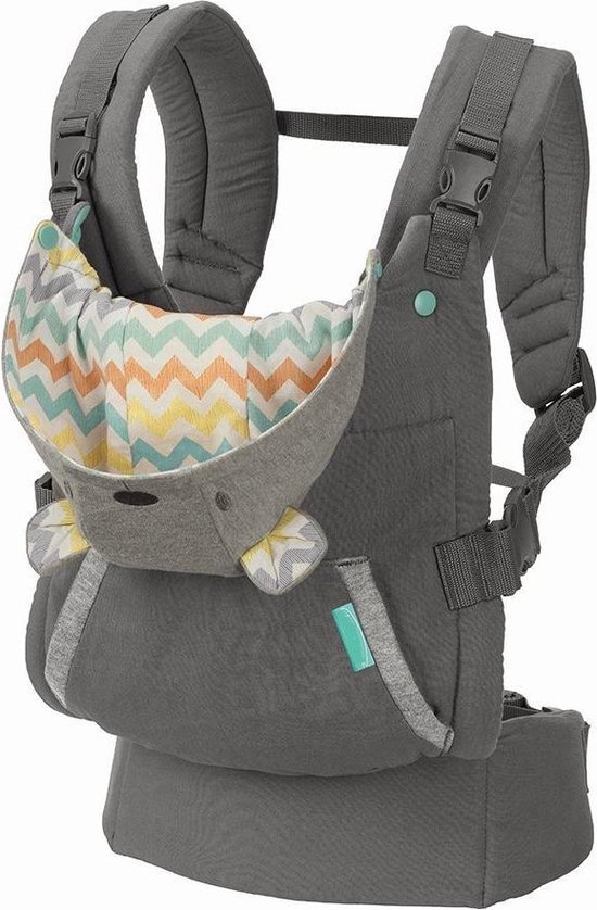 Ergonomische Baby Draagzak verwijderbare Hoodie / Capuchon - Voor Buik / Rug drager - Babydrager Grijs van $