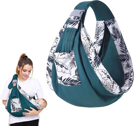 Ergonomische Draagzak - 3 Draagposities & Verstelbaar - Geschikt voor 0-36 Maanden (tot 20 kg) - Donkergroen van Merkloos