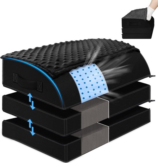 Ergonomische voetensteun voor onder bureau, verstelbare hoogtes, gel-geheugenfoam, verwarmde voetenzak voor verlichting van rug- en beenklachten
