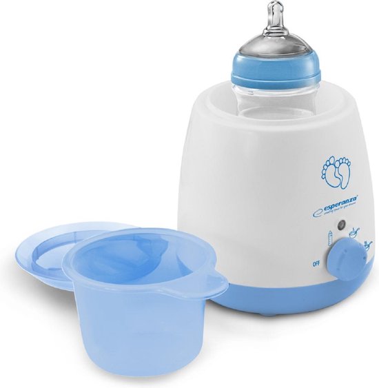 Esperanza EKB002 Flessenwarmer - Voor Iedere Babyfles - Wit/Blauw van Esperanza