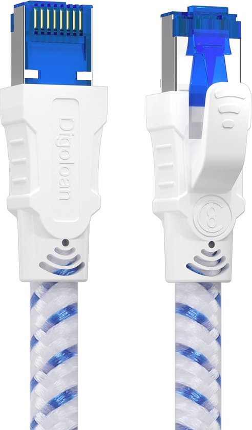 Ethernet-kabel Cat 8 - Hoogwaardige 40Gbps Netwerkkabel voor Snel Internet, Ideaal voor Gaming en Streaming van Ether