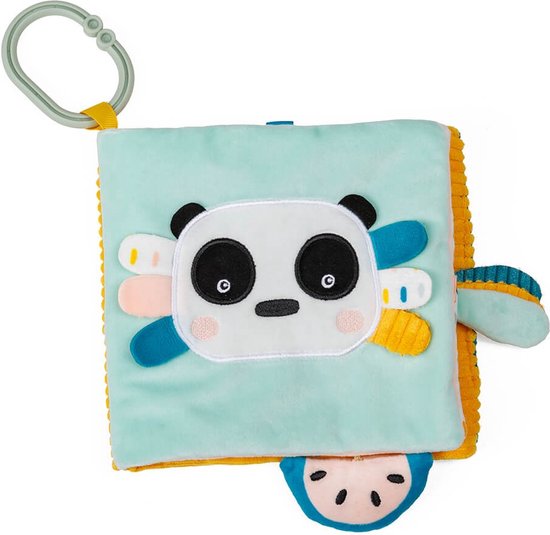 Eurekakids Babyboekje Stof - Knisperboekje Baby - Ontdekboekje met Clip - Met Spiegeltje, Labels en Verschillende Texturen van Eurekakids