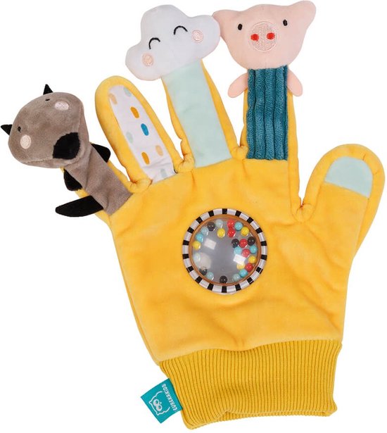 Eurekakids Speelhandschoen Geel - Handschoen om met Baby te Spelen - Met Rammelaar - Vanaf 0 / 6 Maanden van Eurekakids