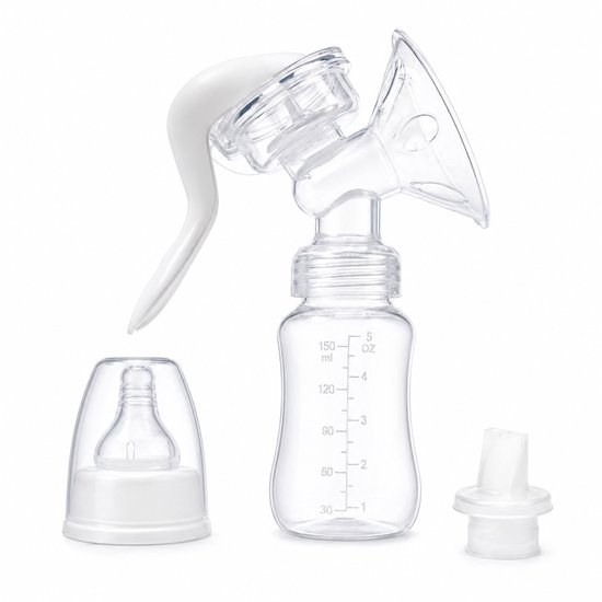 Eurocatch Borstkolf Handmatig - Handkolf Zonder Stroom - Compact Kolfapparaat - BPA-vrij - Wit