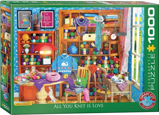 Eurographics - Alles wat je Breit is Liefde (All you Knit is Love) - Paul Normand - 1000 stukjes - Legpuzzel