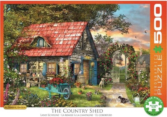Eurographics - Het Landschuurtje [The Country Shed] - Dominic Davison - 500 XL stukjes 68×48cm (b×h) - Familie Legpuzzel