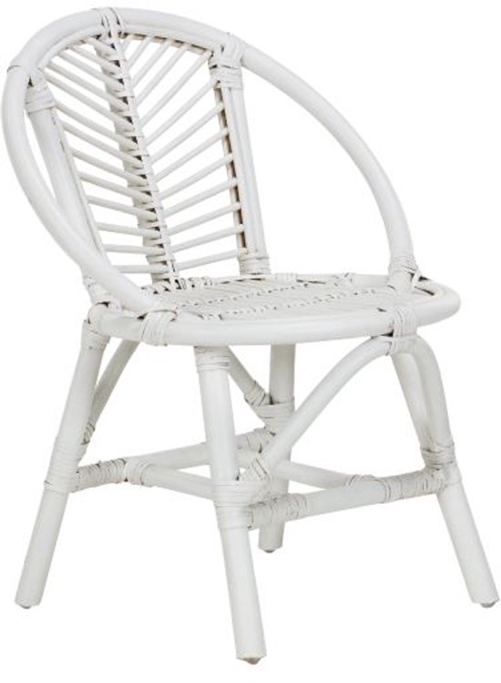 Europe Baby Julia Kinderstoel Rotan Wit van Merkloos