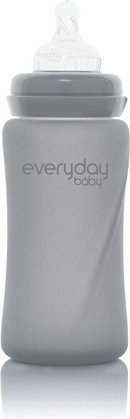 Everyday Baby - Fles glas 240ml - Lichtgrijs