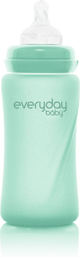Everyday Baby - Fles glas 240ml - Muntgroen