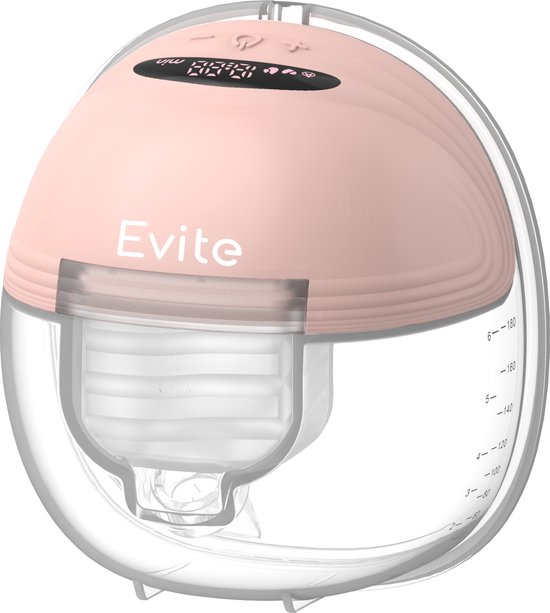 Evite Elektrische Draadloze Borstkolf Slim – Handsfree & Draagbaar – BPA-Vrij – Met E-Book - 1 Pack van Merkloos