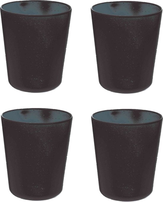 Excellent Houseware - Onbreekbare bekers - 12x - grijs - melamine - 450 ml van Excellent Houseware